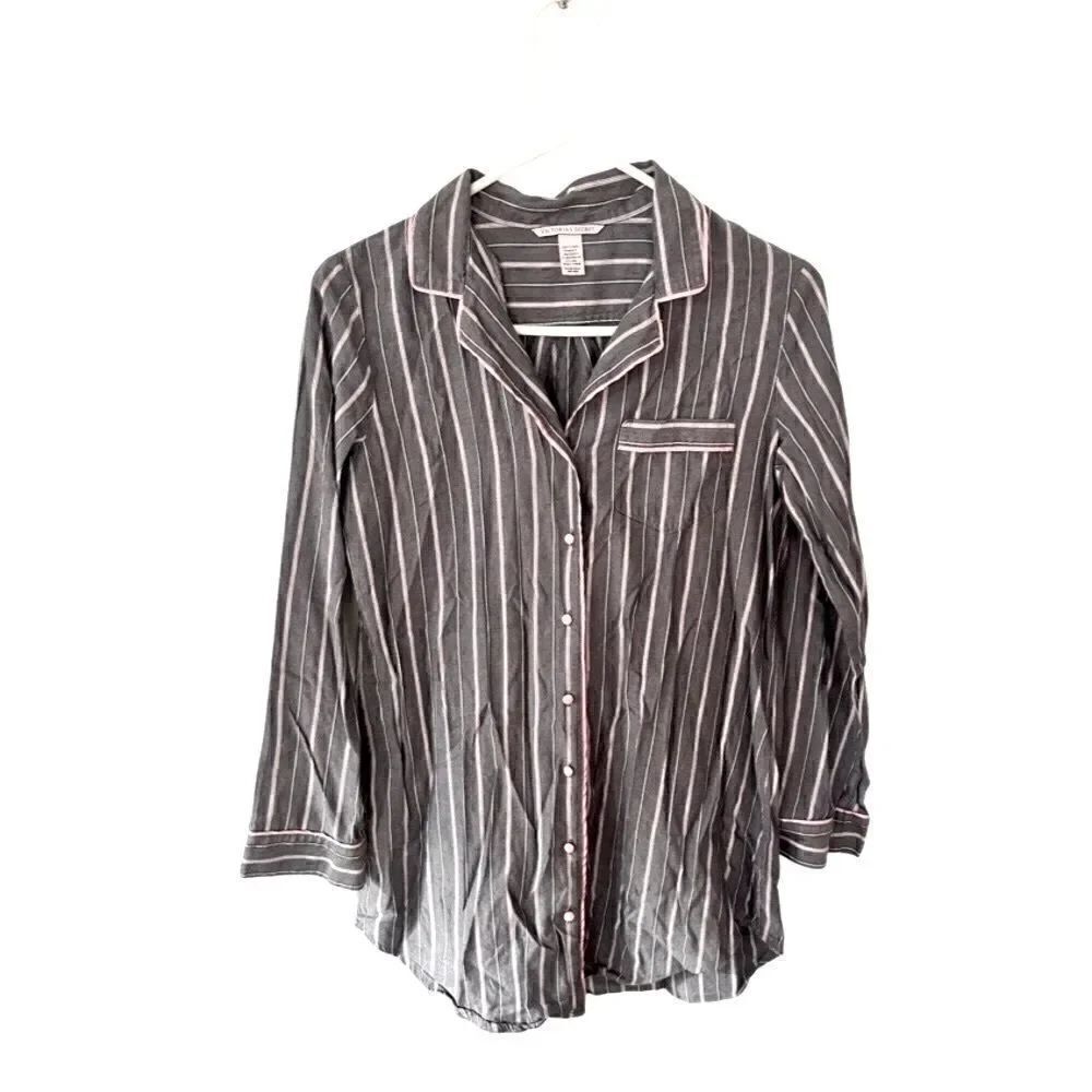 Victoria’s Secret gray, white and pink nightshirt